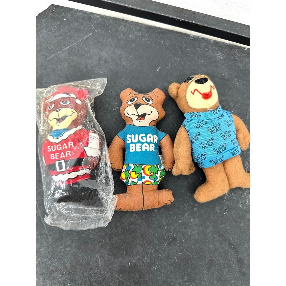 Vintage Post Sugar Bear Santa Ornament Sounds cereal prize toy